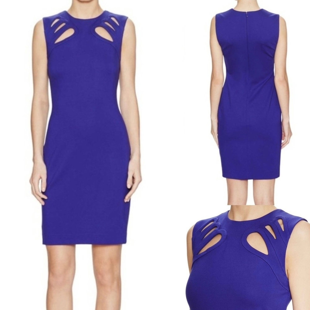 Diane Von Furstenberg Royal Blue Cutout Mini Dress